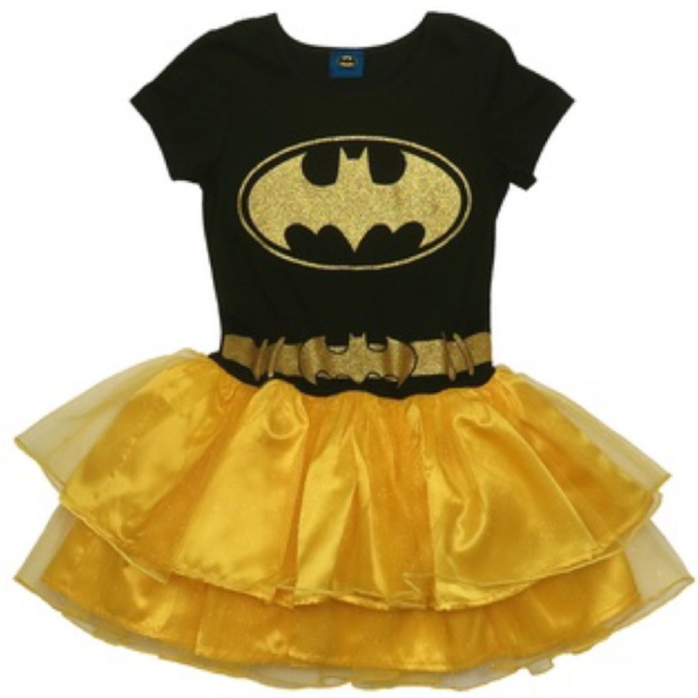SUPERHERO 🖤💛BATMAN BATGIRL💛🖤 TUTU DRESS SIZE LARGE (10-12) 🌟EUC🌟